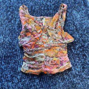 free people patterned tank top